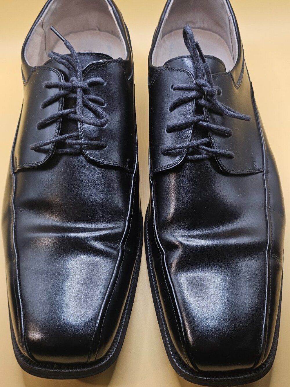 Florsheim Alversen Square Toe Oxfords black leather Loafer 14D